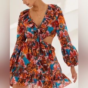 Floral Ruffle Mini Dress